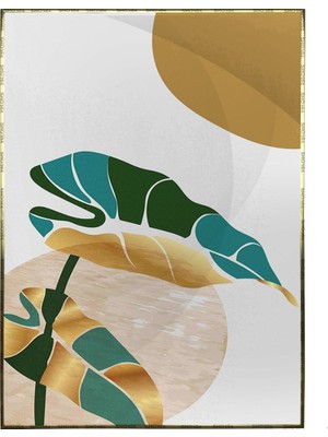 SHOP365 Yapraklar ve Şekiller Modern Poster P-002525