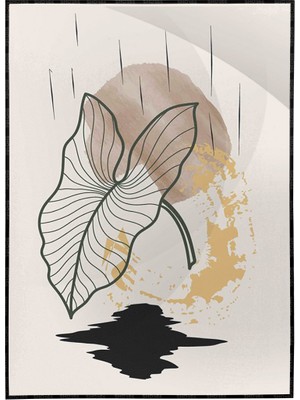 SHOP365 Yapraklar ve Şekiller Modern Poster P-003110
