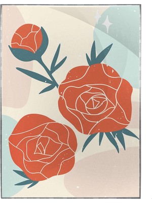 SHOP365 Çağdaş Sanat Pastel Renkler Modern Sanat Tuval Poster P-000443