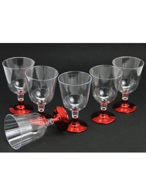 Depposite 6'lı Lohusa Şerbet Bardağı Kırmızı