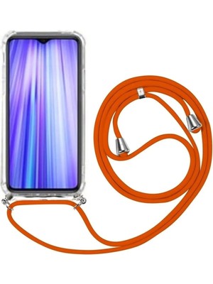 TahTicMer Samsung Galaxy Note 8 Uyumlu Kılıf Silikon Ipli Boyundan Askılı Darbe Emici Antishock Kapak Tpu