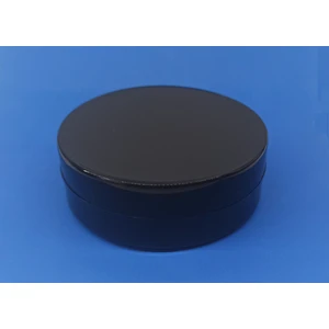 Demet Home 10 Adet 150 ml Yassı Boş Kozmetik - Pomat - Krem - Hobi Kutusu Plastik Krem Kavanozu Siyah - Beyaz Seçenekli