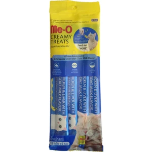 Me-O Creamy Kedi Ödül Maması Tavuk Ciğer ve Keçi Sütlü 12'li 15 GR