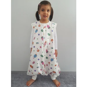 Pamuk Pazen Kışlık Çocuk Uyku Tulumu  Pamuk Özel Tasarım 20-24 Derece (1 Tog)