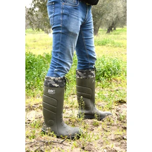 Polly Boot Galaxy Vega 04 Boğazlı Haki Renk Çelik Burunsuz Çizme Avcı Botu Kamp Botu Balıkçı Botu Kamuflajlı