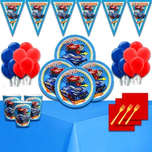 Doğum Günü Süsleri Hot Wheels Ateşli Arabalar 8 Kişilik Doğum Günü Parti Süsleri Malzemeleri Seti Hotwhells1