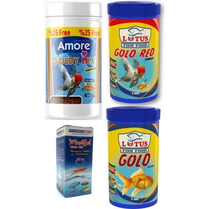 Goldy Mix Granules Kutu Japon Balık Yemi ve Vitamini 250 ml