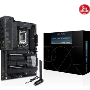 Proart Z790-Creator Wıfı Intel Z790 Lga1700 Ddr5 6000 Hdmı Thunderbolt 4X M2 Usb3.2 Wifi 6E + Bt Aura Rgb 10Gbit + 2.5Gbit Lan Atx (Proart Z790-Creator Wıfı) Anakart