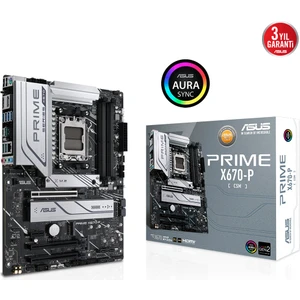 Prıme X670-P-Csm Amd X670 Am5 Ddr5 6400 Dp Hdmı 3X M2 Usb3.2 Aura Rgb 2.5Gbit Lan Atx (Prıme X670-P-Csm) Anakart