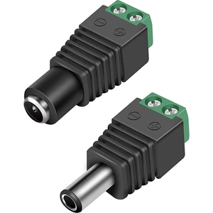 Dc Dişi+Erkek 5.5x2.1mm Klemensli Güç Konnektörü Seti