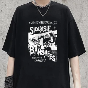 Touz Moda Siouxsie Banshees Siyah Oversize T-Shirt