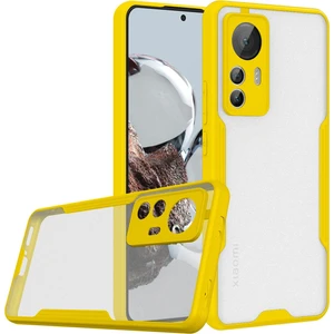 Xiaomi Mi 12T Pro Kılıf Kamera Korumalı Arkası Mat Platin Silikon