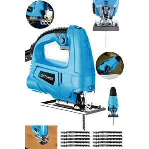Alman 4000 W Sjs Metal Şanzıman 6 Kademe Devirli Bakır Sargılı Dekupaj Testere Makinesi 10 Uç