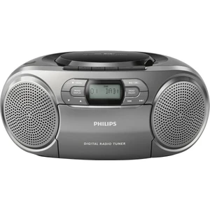 Audio Taşınabilir CD Radyo AZB600/12 (Dinamik Bas Kuvvetlendirme, Dab+, Cd/kaset Çalar, 3,5 mm Giriş) Koyu Gümüş