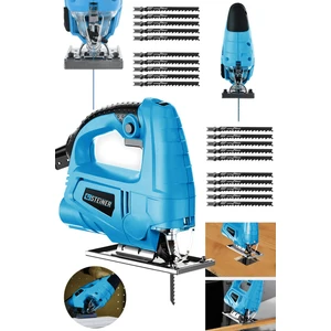 Alman 4000 W Sjs Metal Şanzıman 6 Kademe Devirli Bakır Sargılı Dekupaj Testere Makinesi 20 Uç
