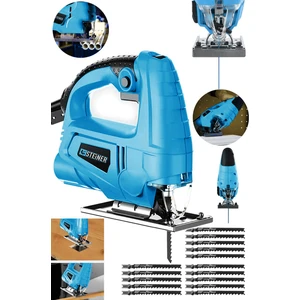 Alman 4000 W Sjs Metal Şanzıman 6 Kademe Devirli Bakır Sargılı Dekupaj Testere Makinesi 15 Uç