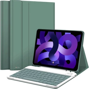 Apple iPad Air 4/5 Nesil 10.9 inç iPad Air 11 inç Uyumlu Bluetooth Klavyeli Kılıf Standlı
