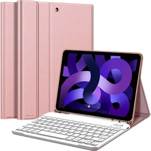 Apple iPad Air 4/5 Nesil 10.9 inç iPad Air 11 inç Uyumlu Bluetooth Klavyeli Kılıf Standlı