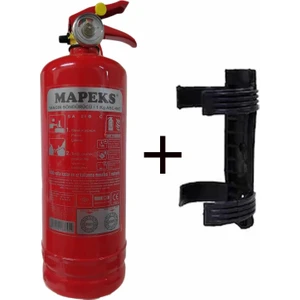 1kg Mapeks Yangın Tüpü ve Plastik Aparatı 2li Set