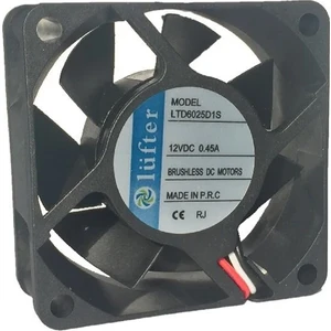 60X60X25MM 12V 0.45A Kare Fan