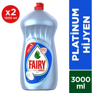 Platinum Sıvı Bulaşık Deterjanı Hijyen 3000 ml (2X1500 Ml)