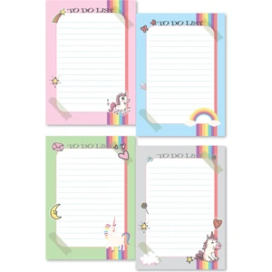 Cabuk Baskı 4lü Bloknot Note Pad - To Do List Bloknot Not Kağıdı 10 x 14 cm