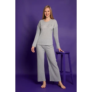 Mevsimlik Uzun Kollu Pamuklu Kadın Pijama Takımı