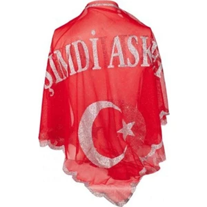 O Şimdi Asker Kına Pullusu & Kına Eldiveni - Asker Kına Örtüsü - Kırmızı