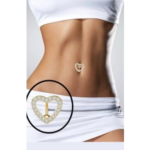 Ares Collection Cerrahi Çelikboş Kalp Göbek Piercingi