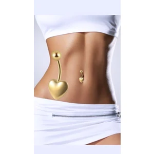 Ares Collection Cerrahi Çelik Kalp Model Göbek Piercingi
