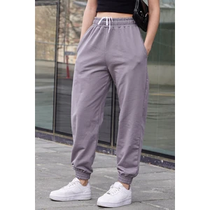 Boyalı Gri Comfort Fit Basic Eşofman Altı MG1635