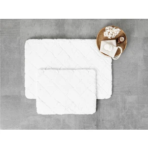 English Home Soft Touch Rabbit Peluş Banyo Paspası Seti 60 x 90 CM+45 x 60 cm Beyaz