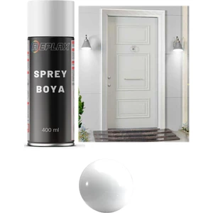 Parlak Beyaz Çelik Kapı Sprey Boyası 400 Ml