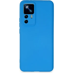 Kzy Xiaomi Mi 12T Pro Kapak Içi Kadife Kamera Korumalı Lansman Silikon Kılıf - Mavi