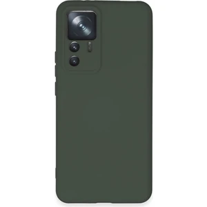 Kzy Xiaomi Mi 12T Pro Kapak Içi Kadife Kamera Korumalı Lansman Silikon Kılıf - Yeşil