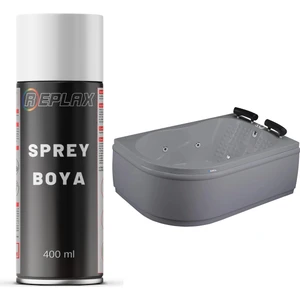 Gri Duşakabin Jakuzi Küvet  Sprey Boya Suya Dayanıklı 400 Ml