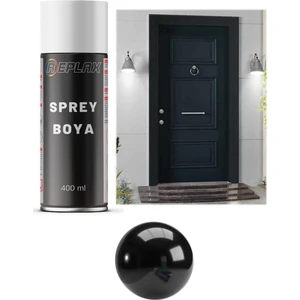 Parlak Siyah Çelik Kapı Sprey Boyası 400 Ml