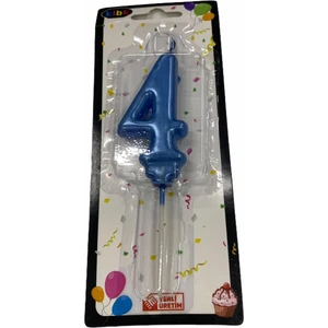 4 Yaş Açık Mavi Rakam Mum