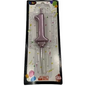 1 Yaş Pembe Rakam Mum