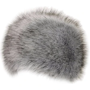 Kış Şapkası Motosiklet Sıcak Kalın Yürüyüş Kavşağı Rus Kayak Gri Siyah (Yurt Dışından)