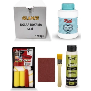 Rich Dolap Boyama Seti Multi Surface 1750 gr Beyaz Yarı Mat Vernik Parlak 500 cc