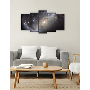 Forem Art Ahşap Tablo 5 Parça Tek Fotoğraf Uv Baskı Dekoratif Samanyolu