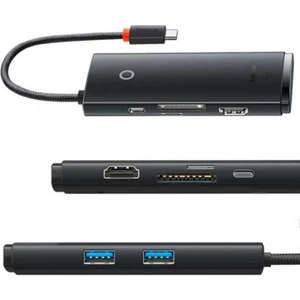 100W 6in1 Pd Type C Çoğaltıcı Çevirici Hub, 2x Usb, 1x Hdmi, 1x Pd Type C, 1x Sd/tf Adaptör