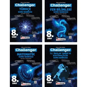 Kafa Dengi Yayınları 8.Sınıf LGS Matematik + Türkçe + Fen + Inkılap Challenger Soru Seti 4 Kitap 2023