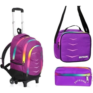 Entegre Pack 9955 Çekçekli Okul Çantası Seti 3'lü Mor