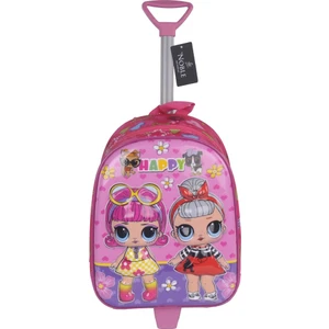 Lol Suprise Kabartmalı Çekçekli Çocuk Okul Çantası Pembe 8142