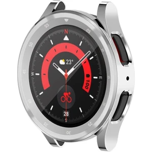 M.TK Moveteck Samsung Galaxy Watch 5pro 45MM Uyumlu Kılıf Ekran ve Kasa Koruyucu 360 Derece Tam Kaplar Sert Pc 2in1 Set