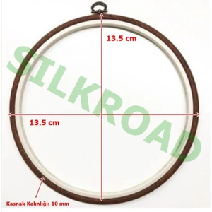 No:2 Yuvarlak Plastik Pano Nakış Kasnağı - 13.5cm - 10MM