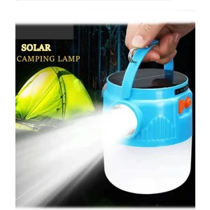 Güneş Enerjili Solar Aydınlatma Kamp Çadır Lambası Şarjlı Ampül LED Şarjlı El Feneri Işıldak