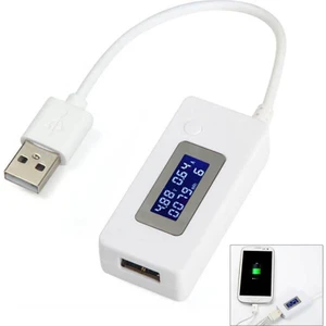 USB Voltmetre Ampermetre Test Cihazı - Dijital Led Göstergeli USB Volt Amper Ölçer